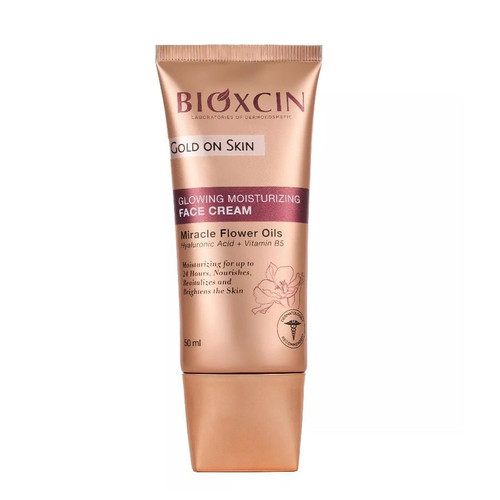 کرم مرطوب کننده و درخشان کننده صورت بیوکسین مدل Gold On Skin حجم 50 میل
