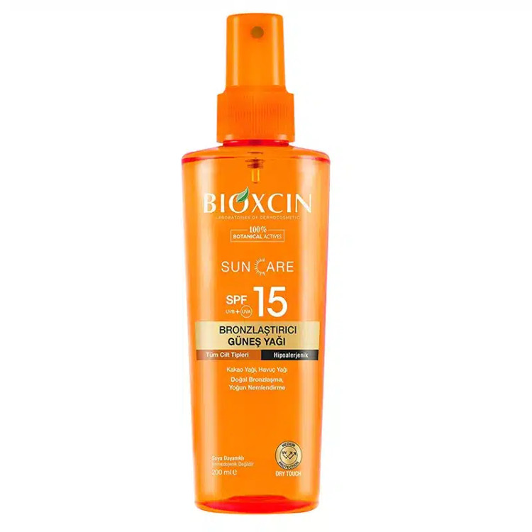 روغن ضد آفتاب و برنزه کننده بیوکسین BIOXCIN SPF15